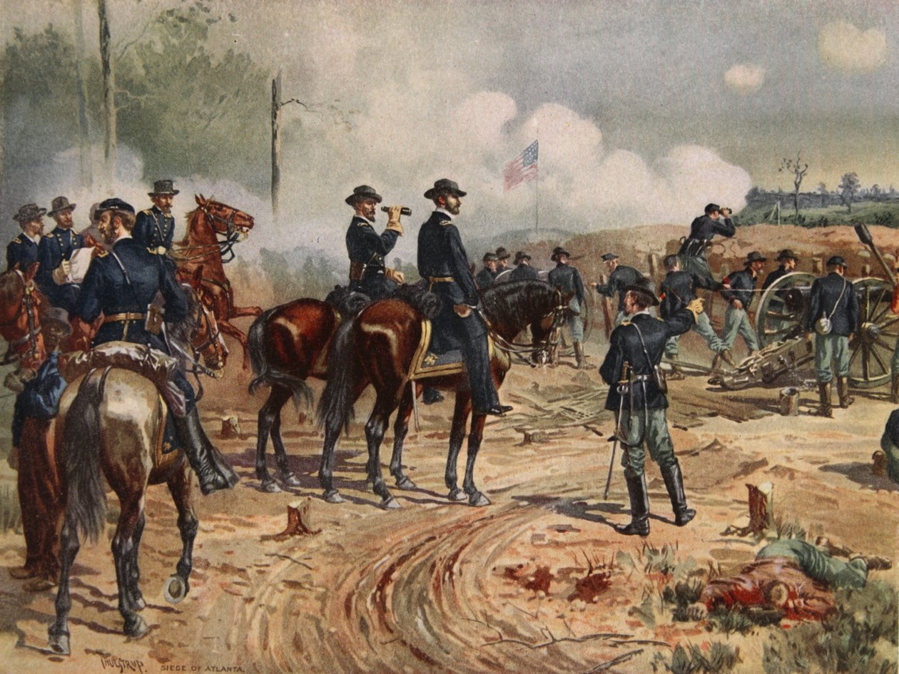 Atlanta ostroma, 1864. július 28-szeptember 2. (színes litó) alkotó: Henry Alexander Ogden