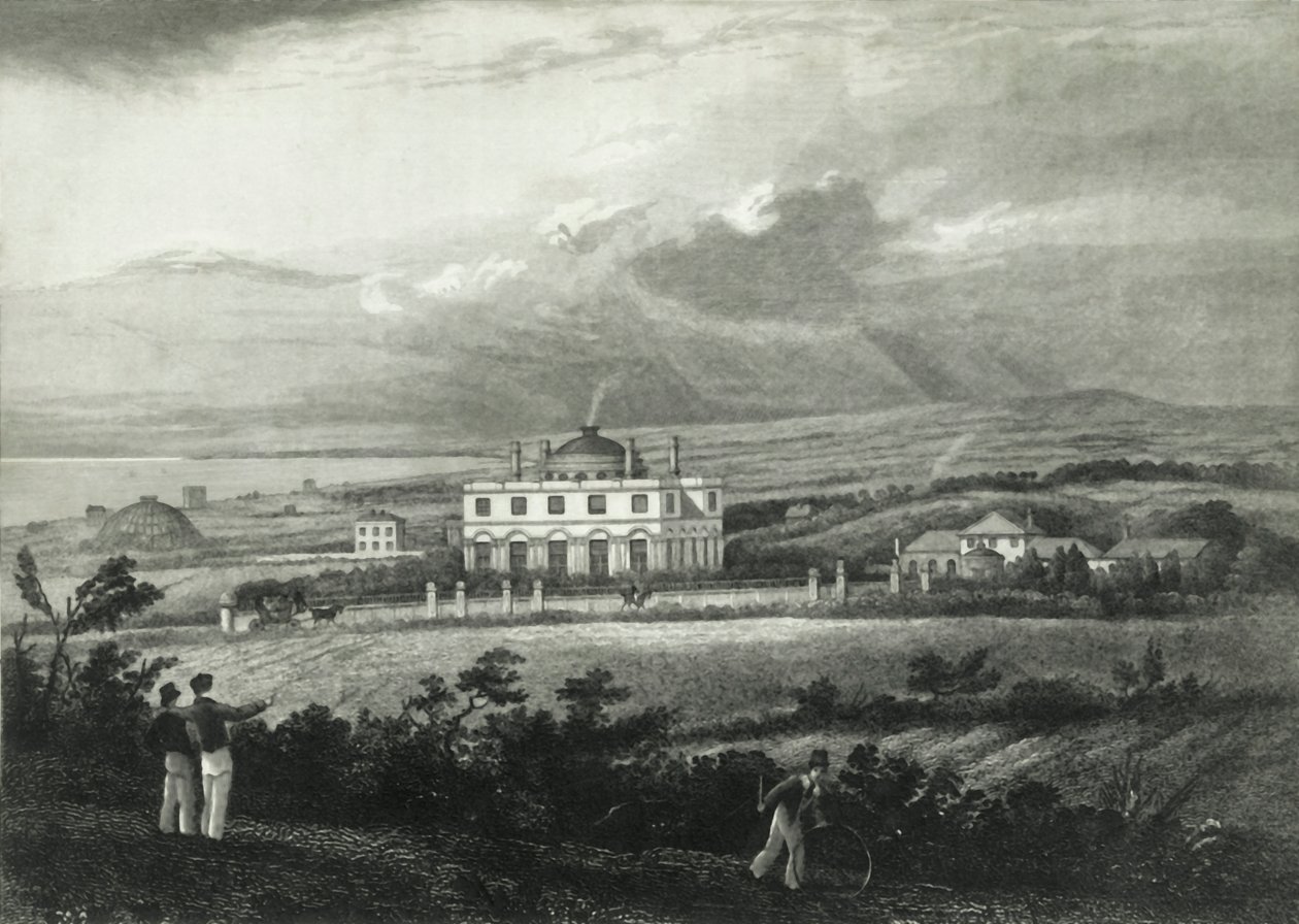 "The Temple Grammar School, Brighton", 1835. alkotó: Henry Alexander Ogg