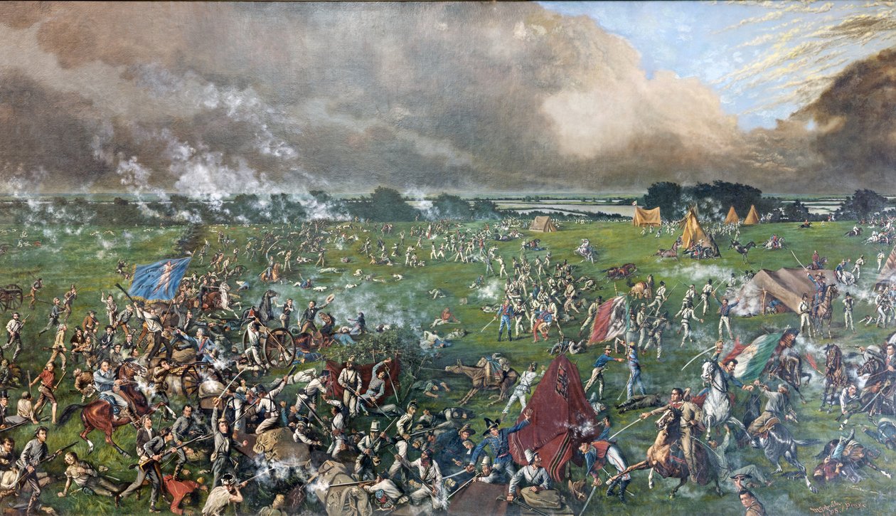 A San Jacinto-i csata, kocsma. 1905 alkotó: Henry Arthur McArdle