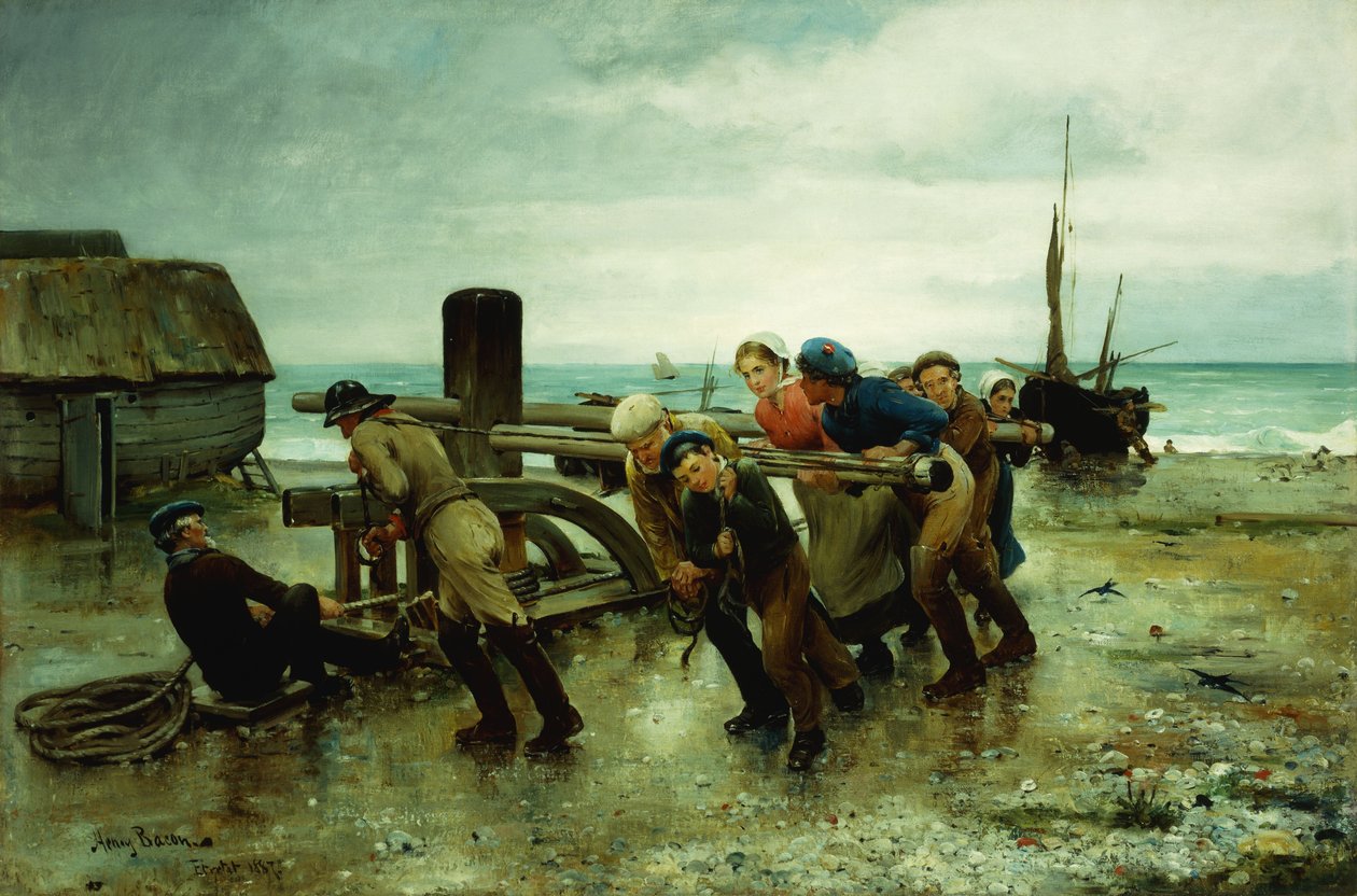 Hajóvontatás, 1887 alkotó: Henry Bacon
