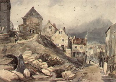 Utcai jelenet, Robin Hoods Bay alkotó: Henry Barlow Carter