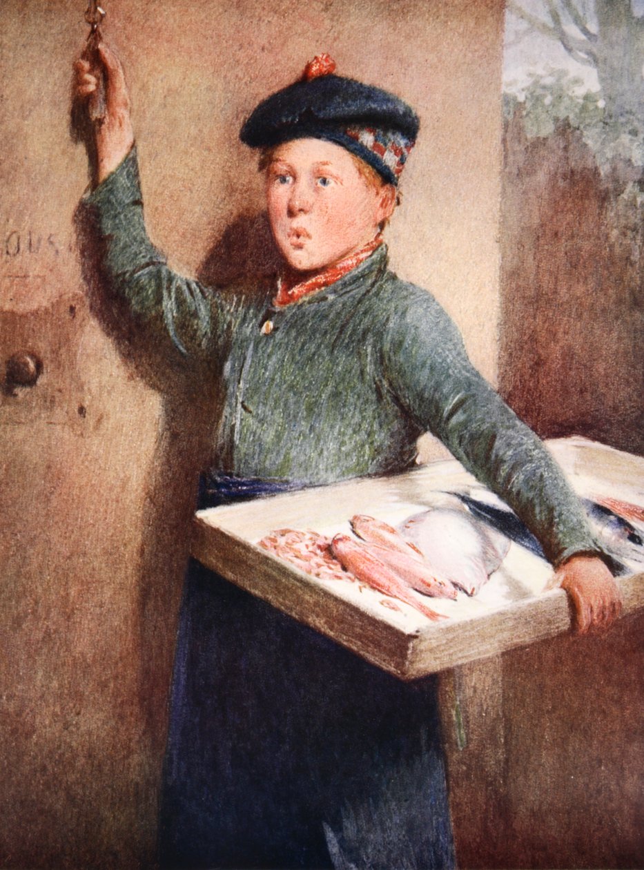 A halkereskedő hívása (akvarell papíron) alkotó: Henry Benjamin Roberts