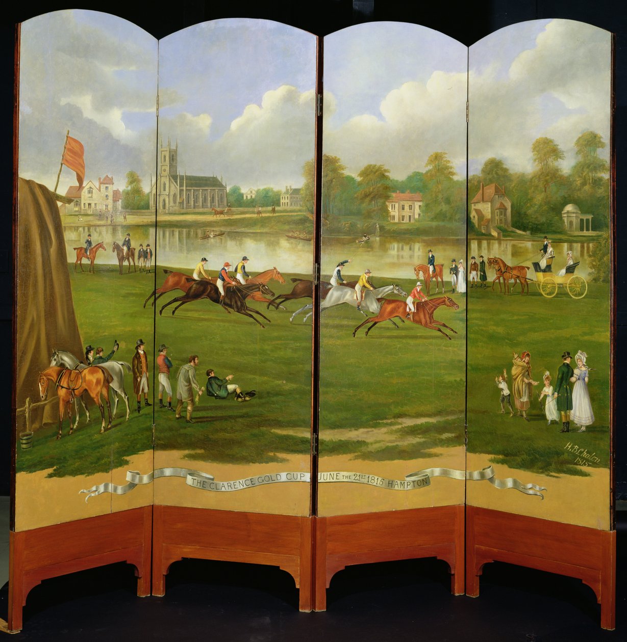 A Clarence Gold Cup verseny kezdete Hamptonban, 1815. június 21-én, szerdán alkotó: Henry Bernard Chalon