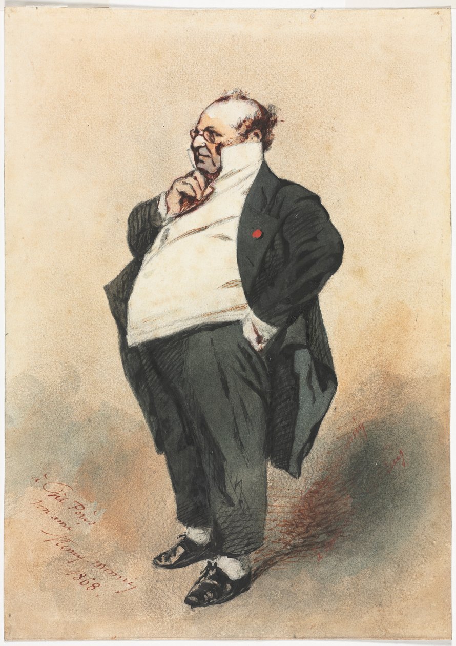 Joseph Prudhomme álló, 1868. alkotó: Henry Bonaventure Monnier