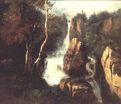 Egy alpesi vízesés alkotó: Henry Bright