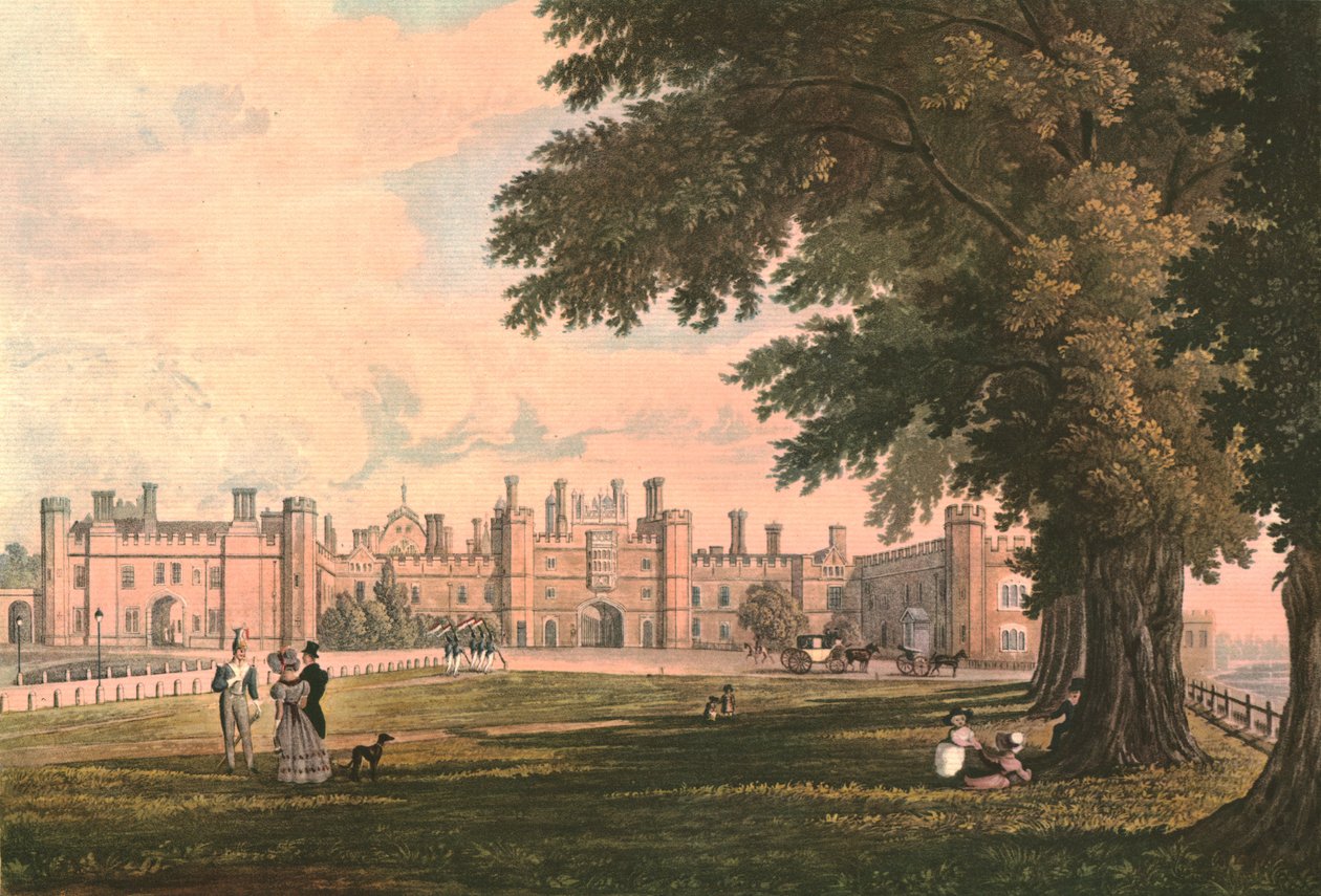 Hampton Court Palace, 1827. alkotó: Henry Bryan Ziegler