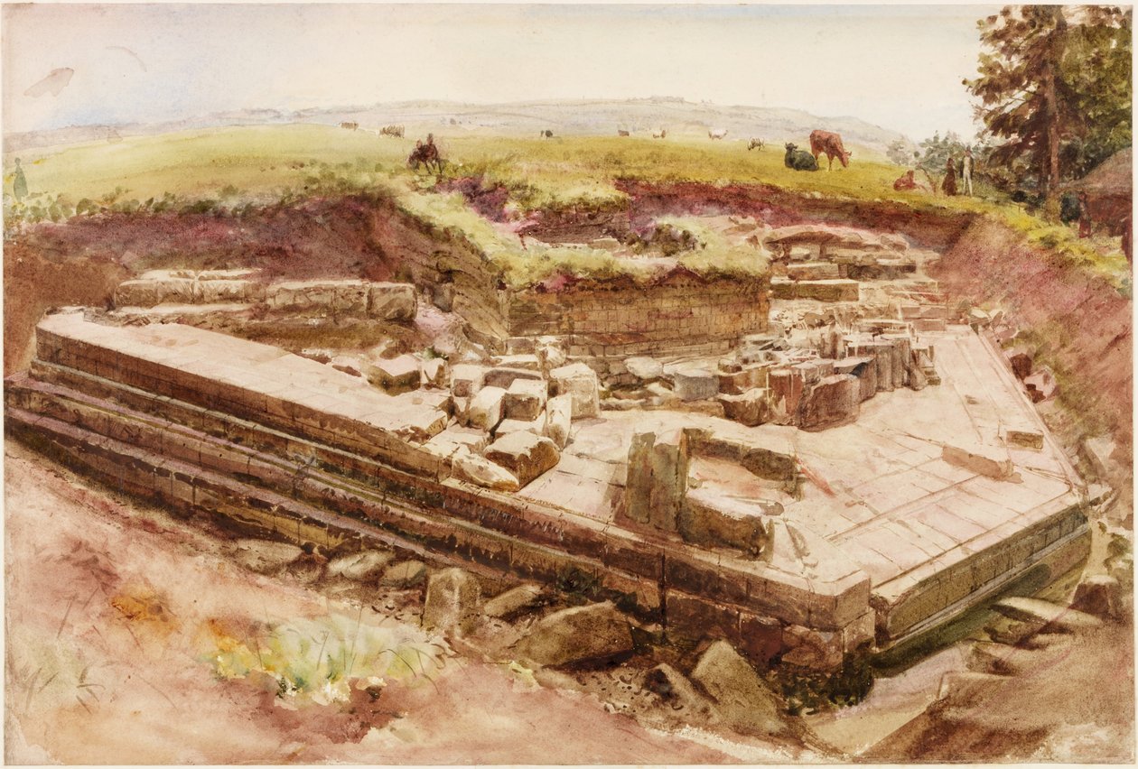 Cilrunum vagy Chesters (guache, ceruza és akvarell papíron) alkotó: Henry Burdon Richardson