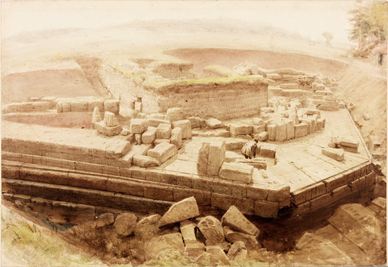 Cilrunum vagy Chesters (guache, ceruza és akvarell papíron) alkotó: Henry Burdon Richardson