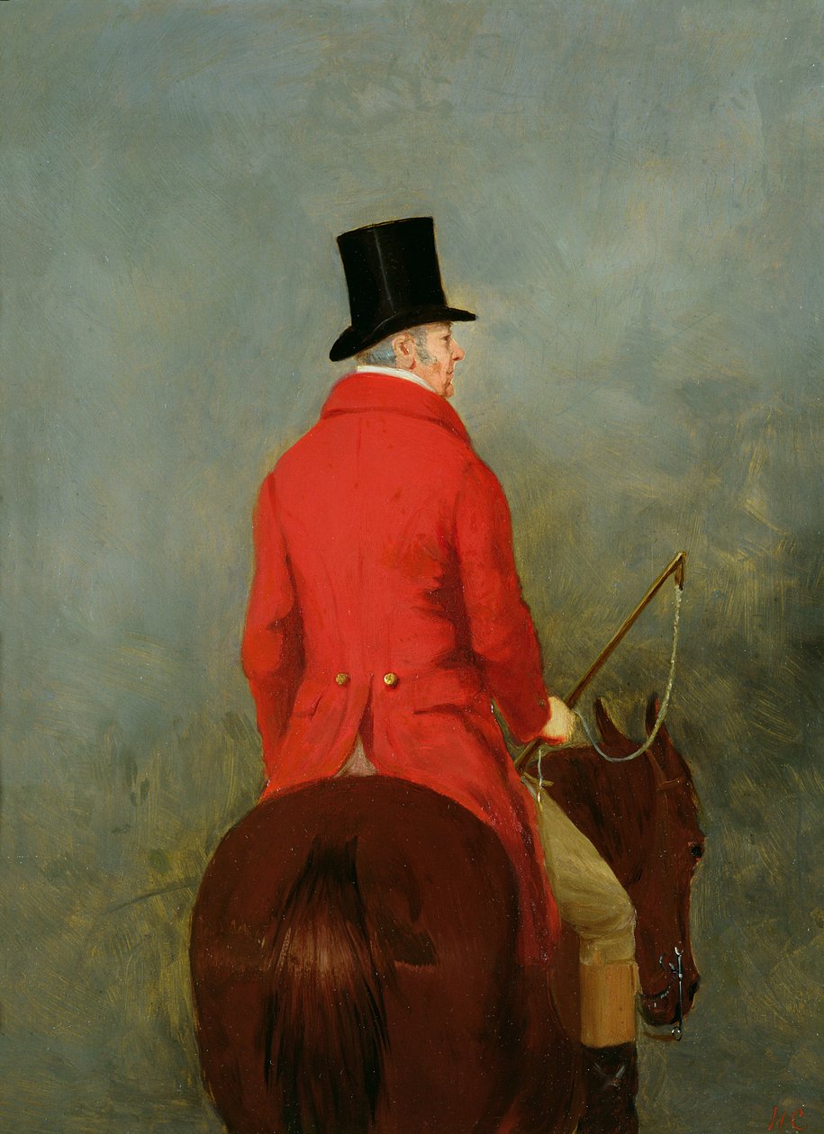 Thomas Cholmondeley, az első Lord Delamere portréja a Hunter: Egy tanulmány a „The Cheshire Hunt at Tatton Park” című könyvéhez. alkotó: Henry Calvert