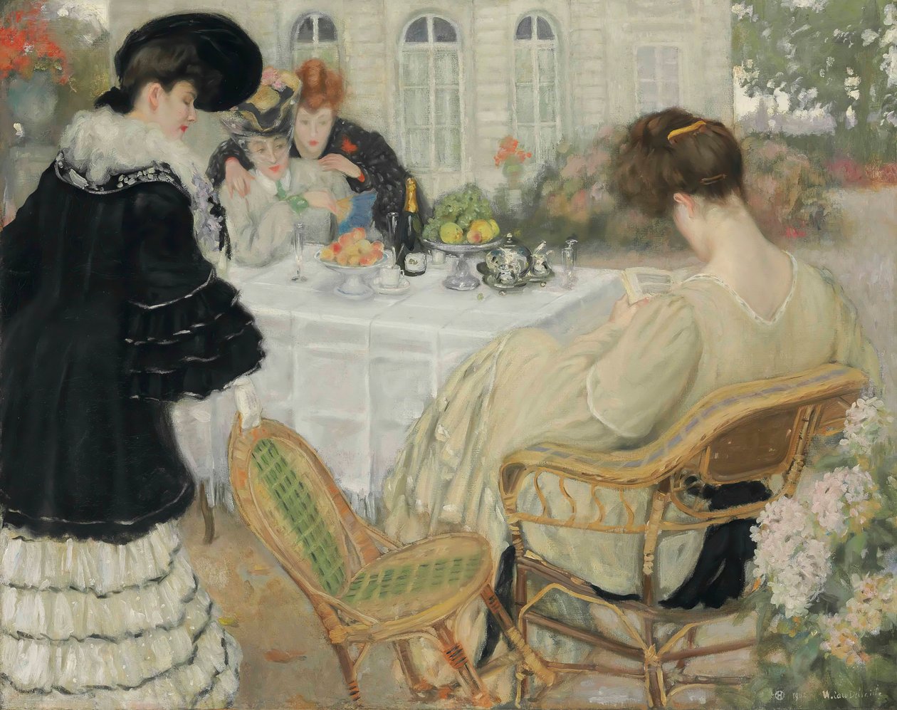Teázó hölgyek, 1902. alkotó: Henry Caro Delvaille