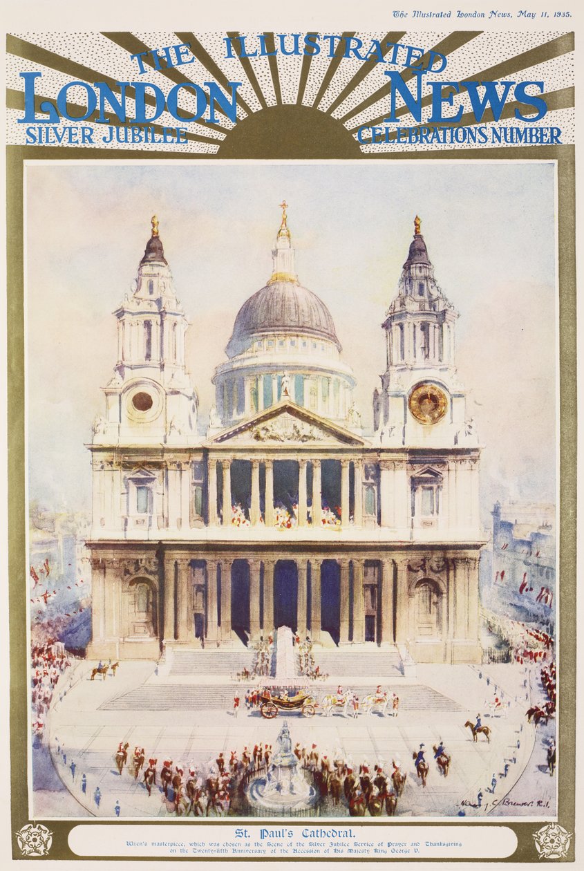 V. György király ezüstjubileuma a Szent Pál-székesegyházban alkotó: Henry Charles Brewer