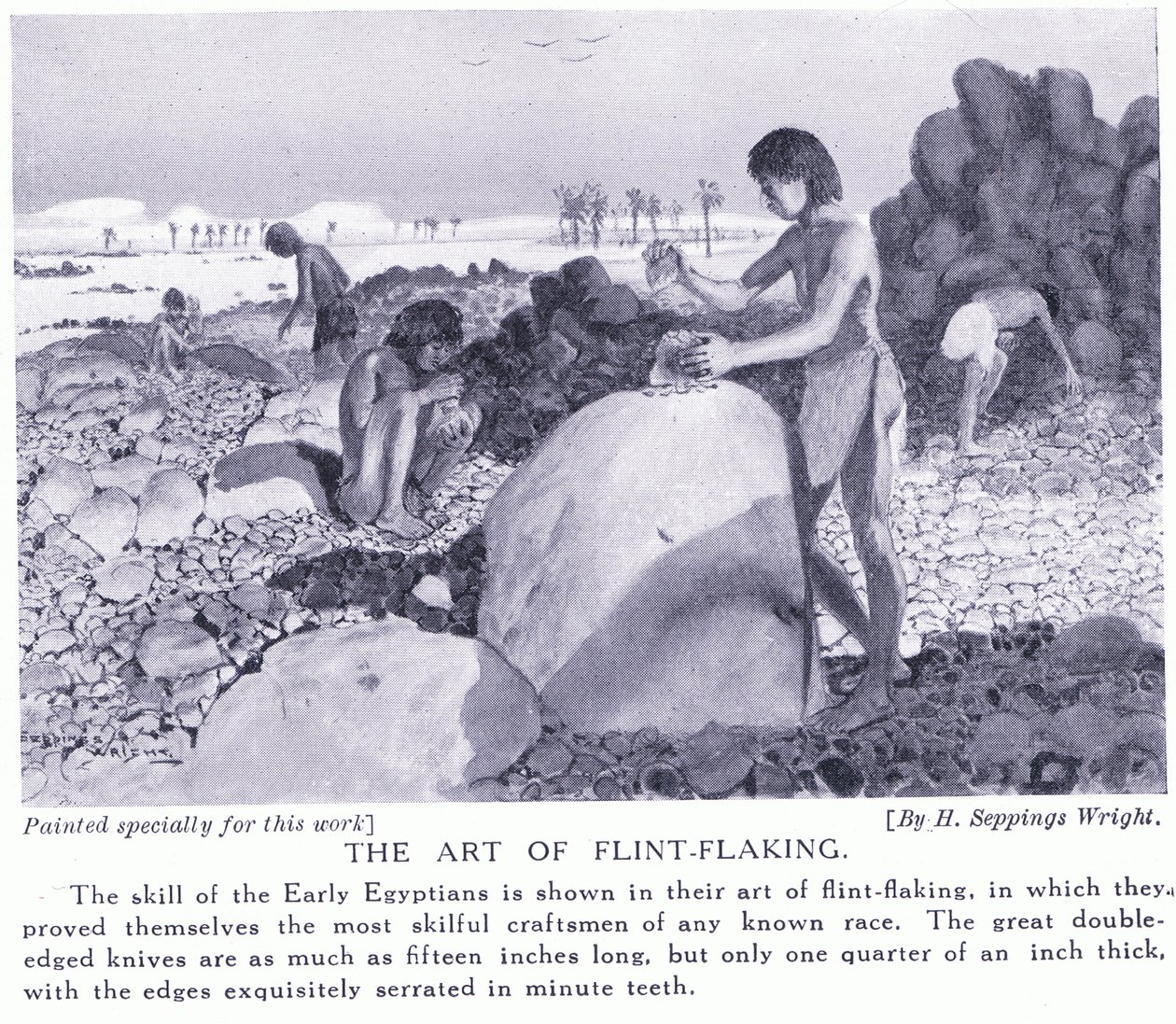 A kovakőkészítés művészete, 1920 körül alkotó: Henry Charles Seppings Wright