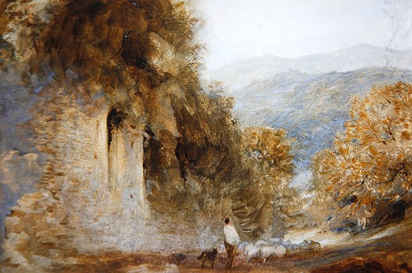 Romantikus táj, 1849 körül (akvarell, papír) alkotó: Henry Clarence Whaite