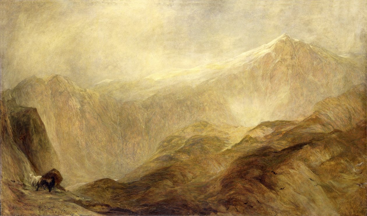 Snowdon (olaj, vászon) alkotó: Henry Clarence Whaite