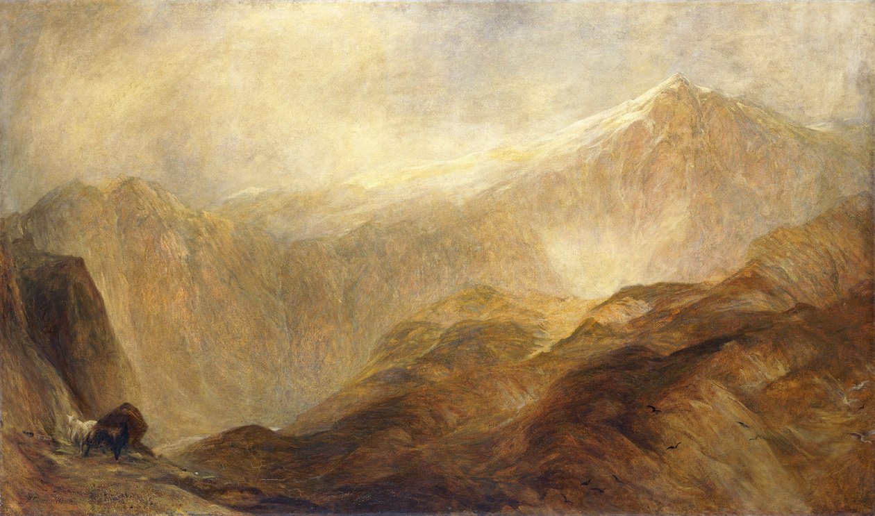 "Snowdon", 1848-1912 alkotó: Henry Clarence Whaite