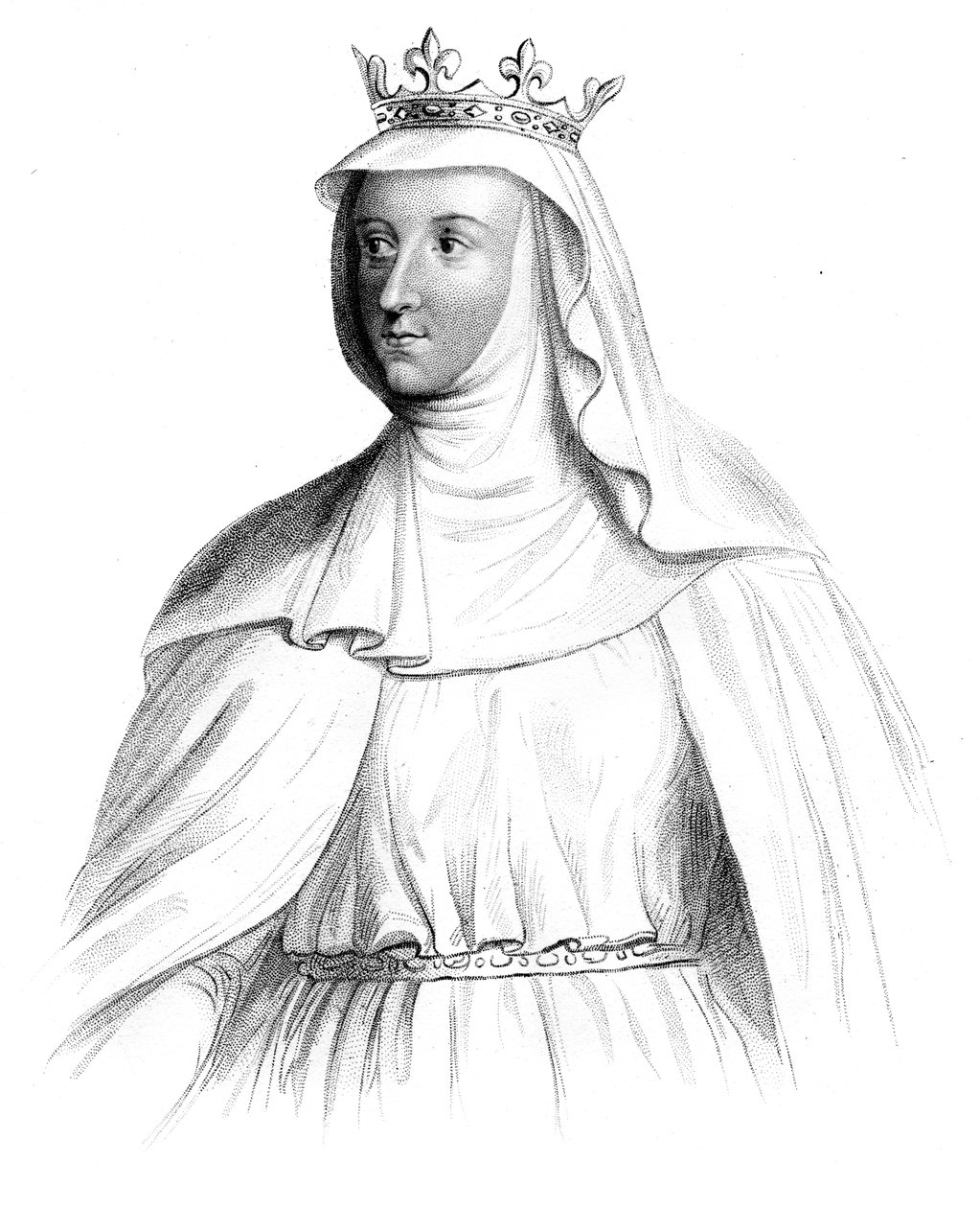 Franciaország Marguerite, I. Eduárd angol királynője. alkotó: Henry Colburn