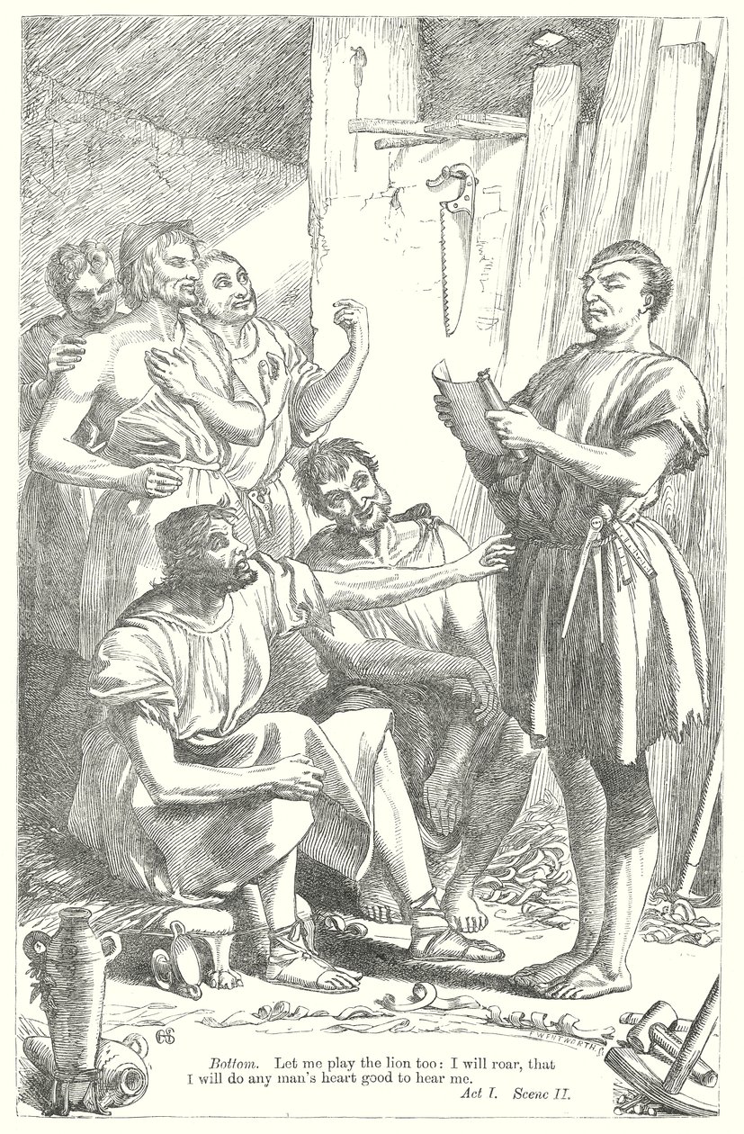 Szentivánéji álom (metszet) alkotó: Henry Courtney (after) Selous