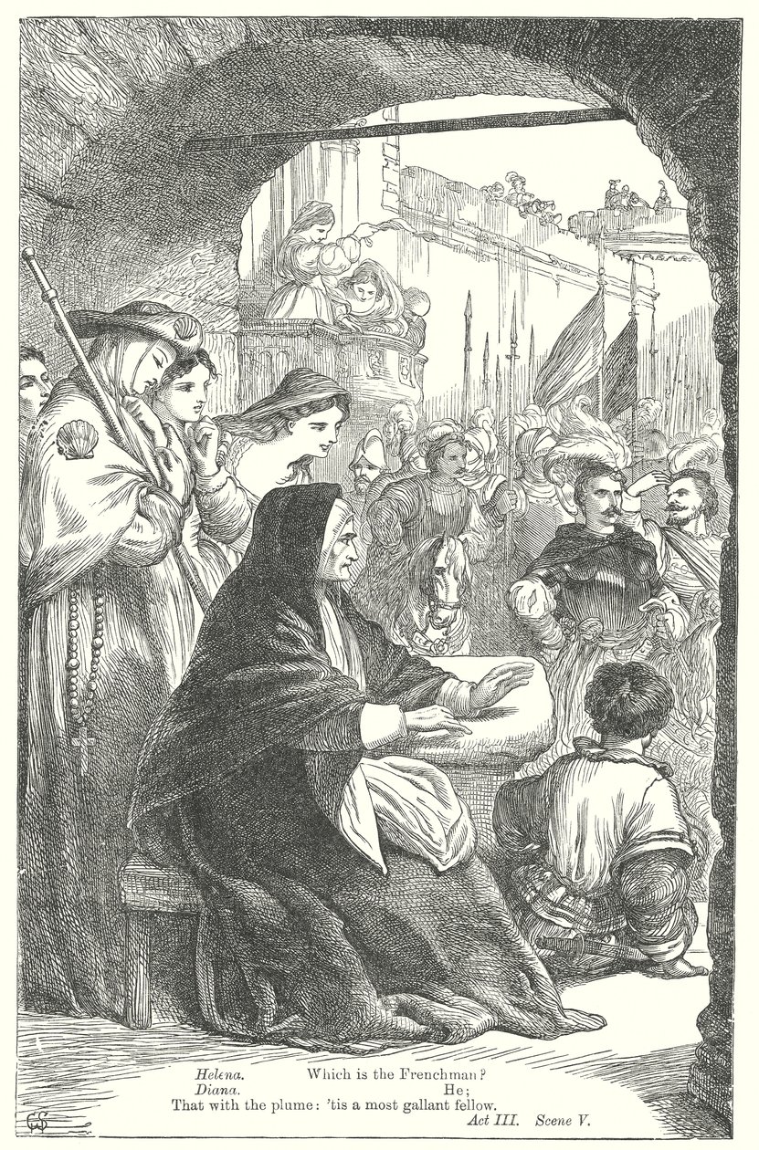 Minden jó, ha a vége jó (metszet) alkotó: Henry Courtney (after) Selous