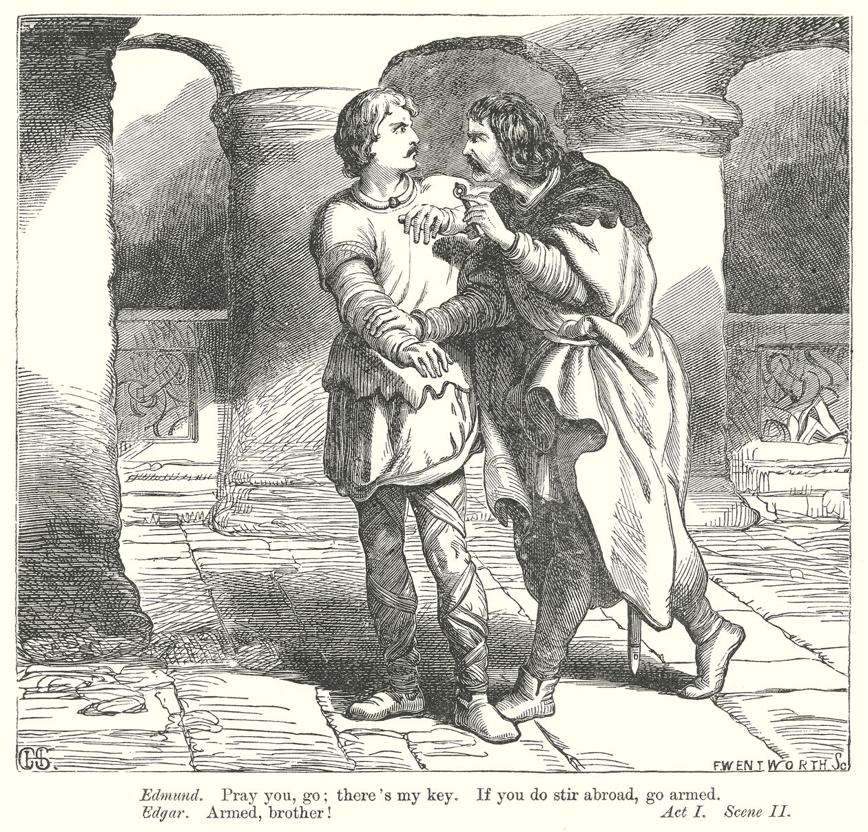 Lear király (metszet) alkotó: Henry Courtney (after) Selous