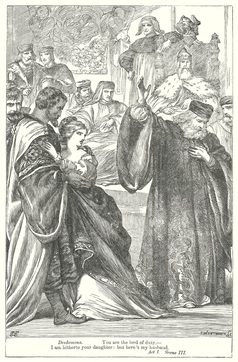 Othello (metszet) alkotó: Henry Courtney (after) Selous