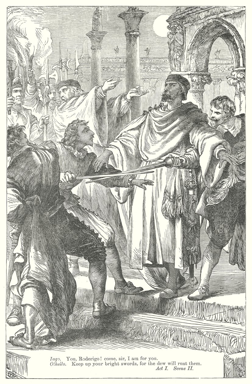 Othello (metszet) alkotó: Henry Courtney (after) Selous