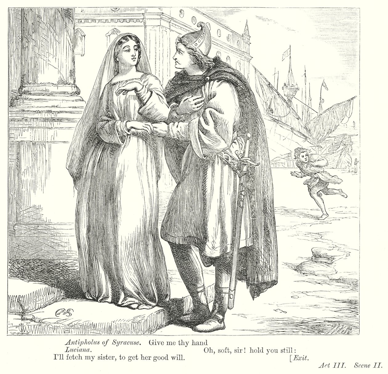 A tévedések vígjátéka (metszet) alkotó: Henry Courtney (after) Selous