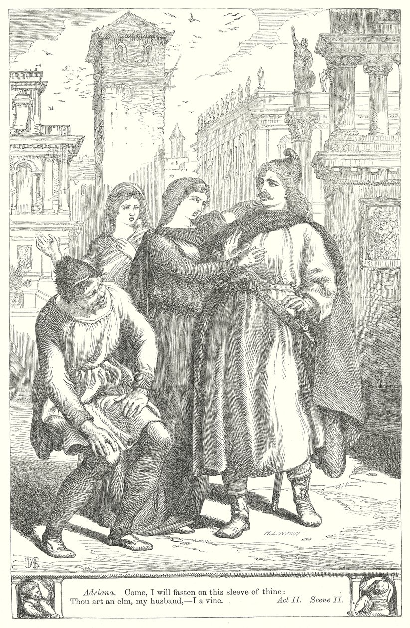 A tévedések vígjátéka (metszet) alkotó: Henry Courtney (after) Selous