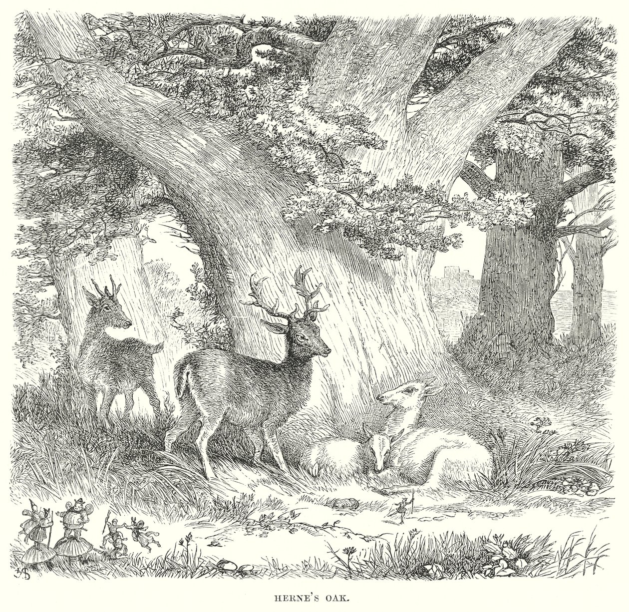 A windsori víg nők (metszet) alkotó: Henry Courtney (after) Selous