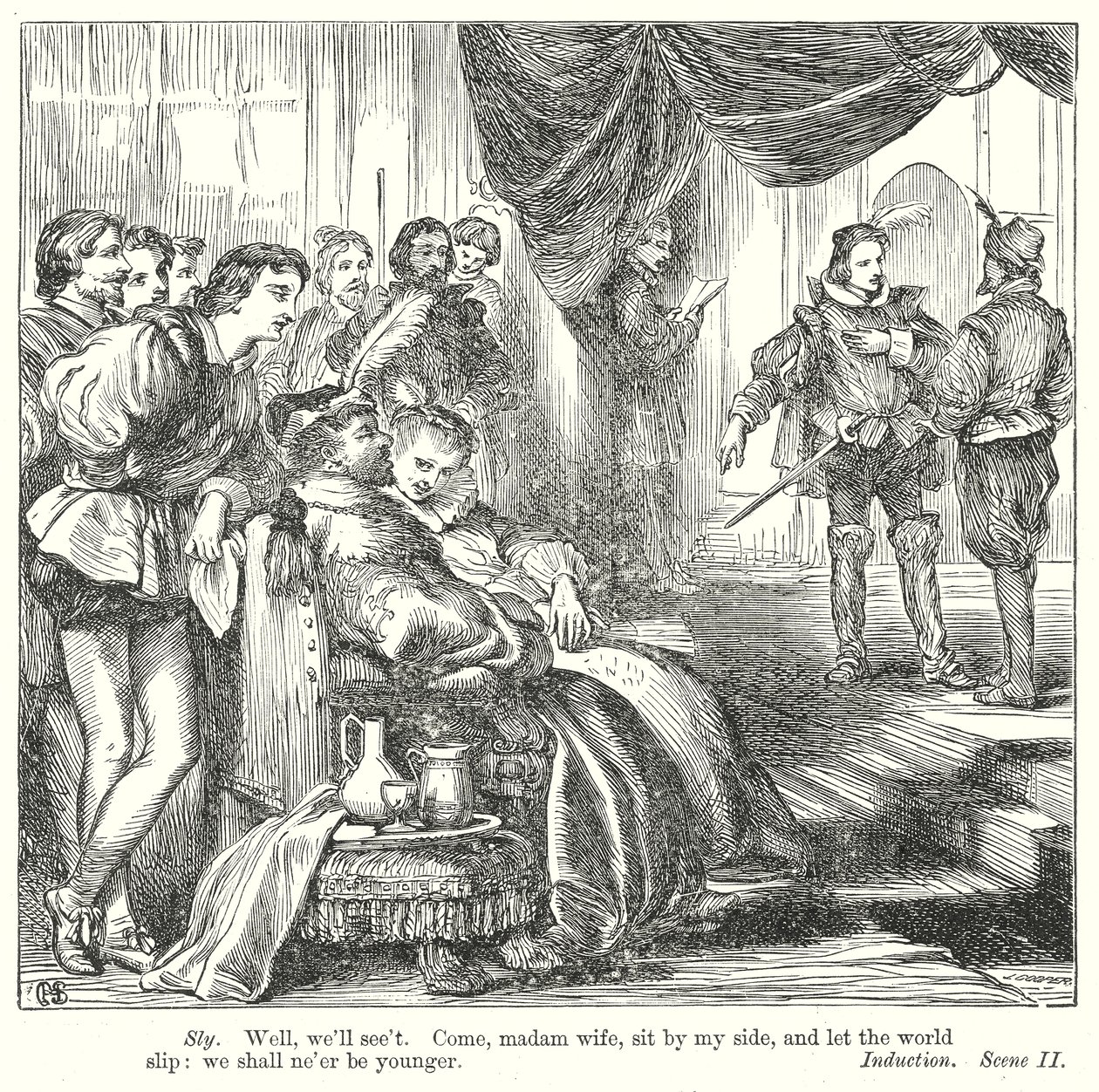A cickány megzabolázása (metszet) alkotó: Henry Courtney (after) Selous