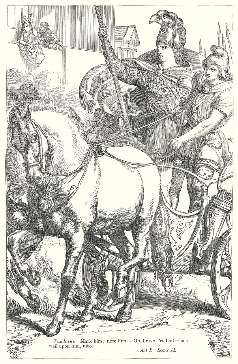 Troilus és Cressida (metszet) alkotó: Henry Courtney (after) Selous