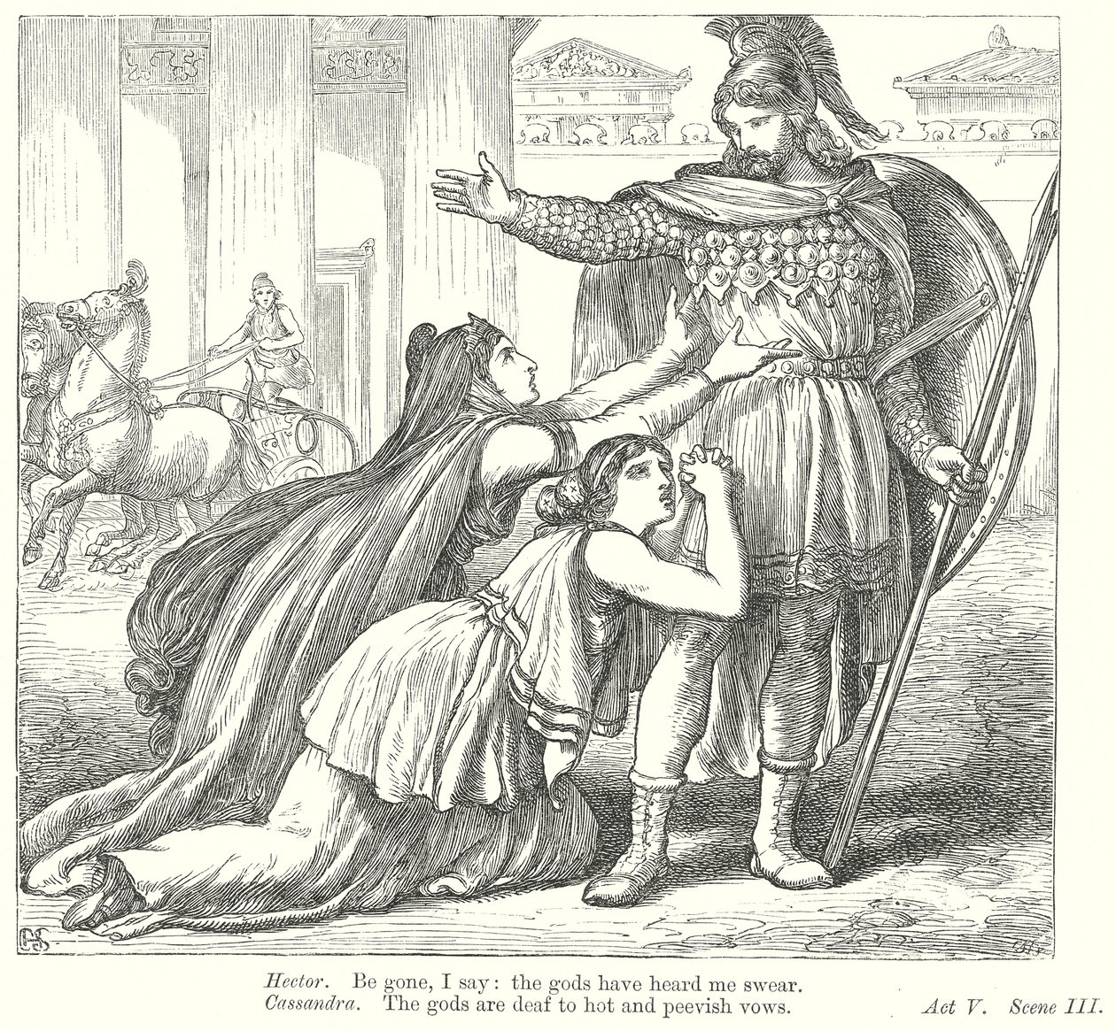 Troilus és Cressida (metszet) alkotó: Henry Courtney (after) Selous