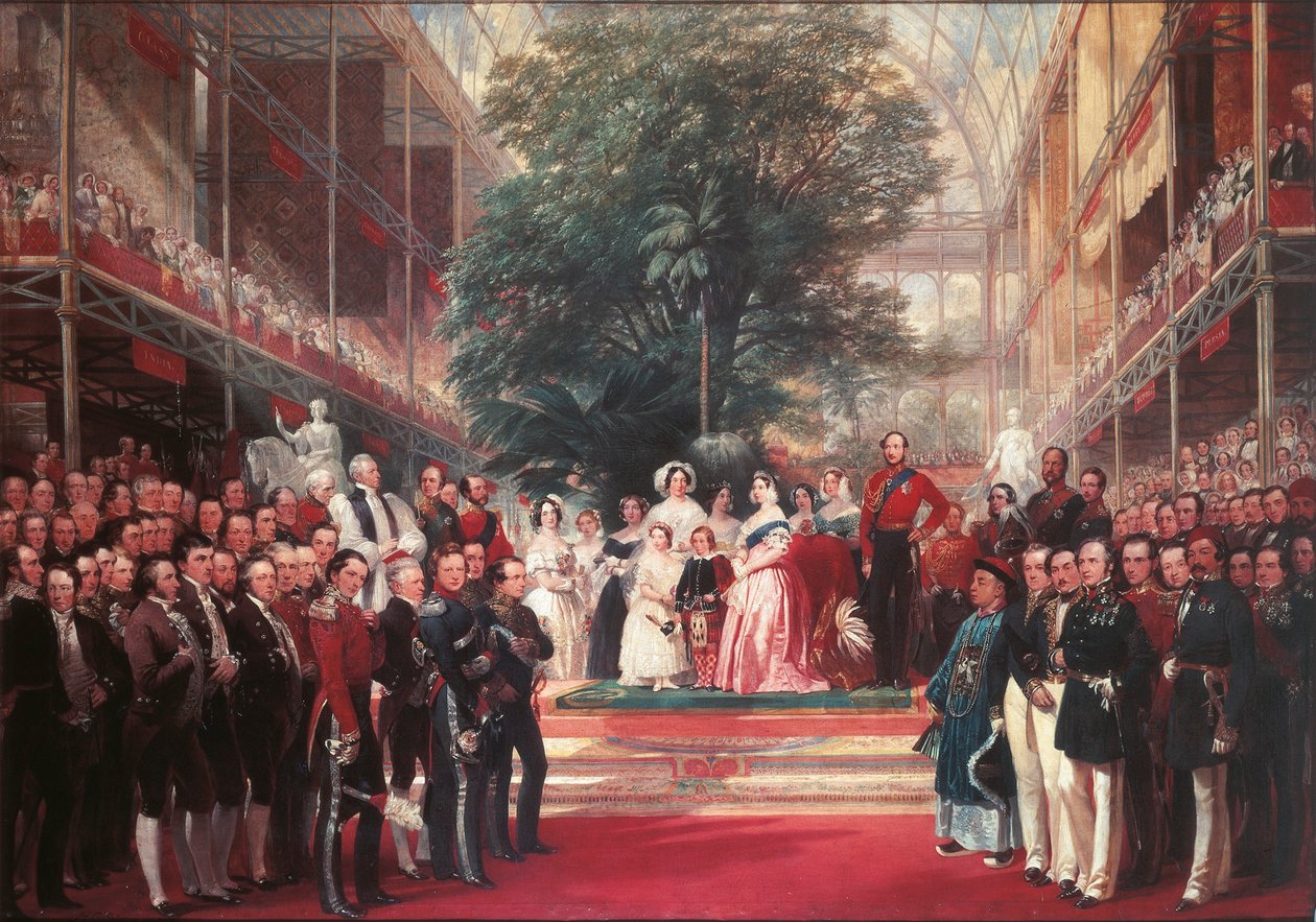 Viktória királynő felavatja a Nagy Kiállítást a Hyde Parkban alkotó: Henry Courtney Selous