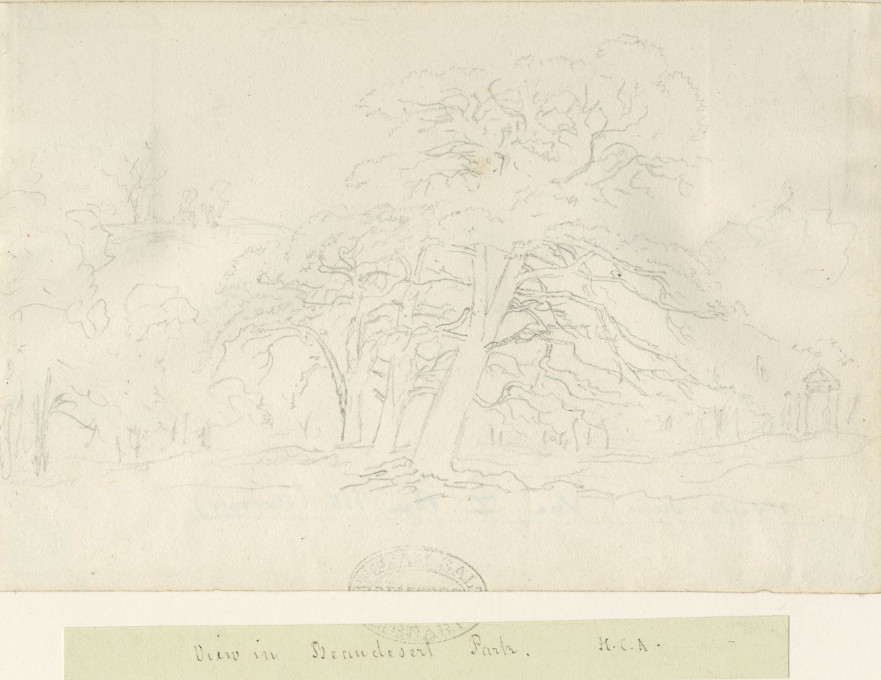 Beaudesert Park: ceruzarajz, nd [1788-1855] alkotó: Henry Curzon Allport