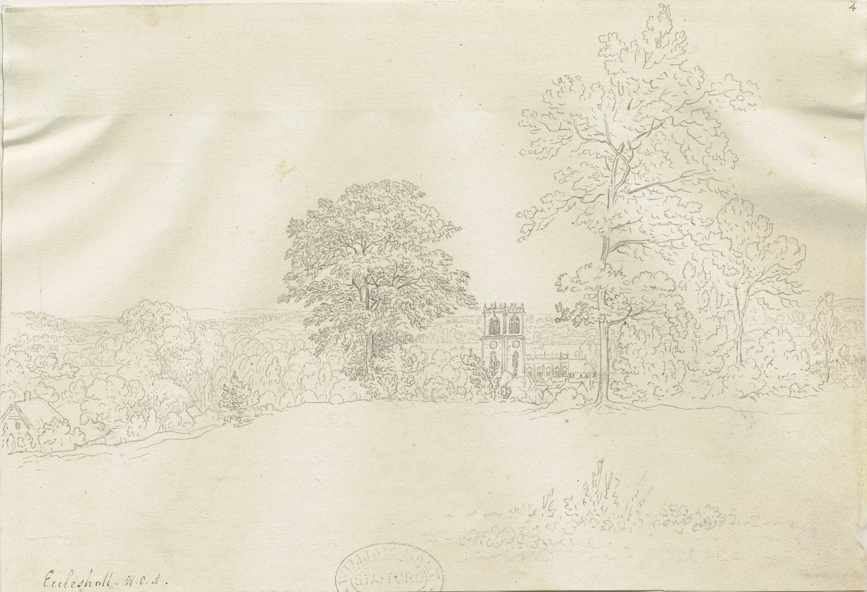 Eccleshall Village: tollrajz, nd [1788-1855] (rajz) alkotó: Henry Curzon Allport