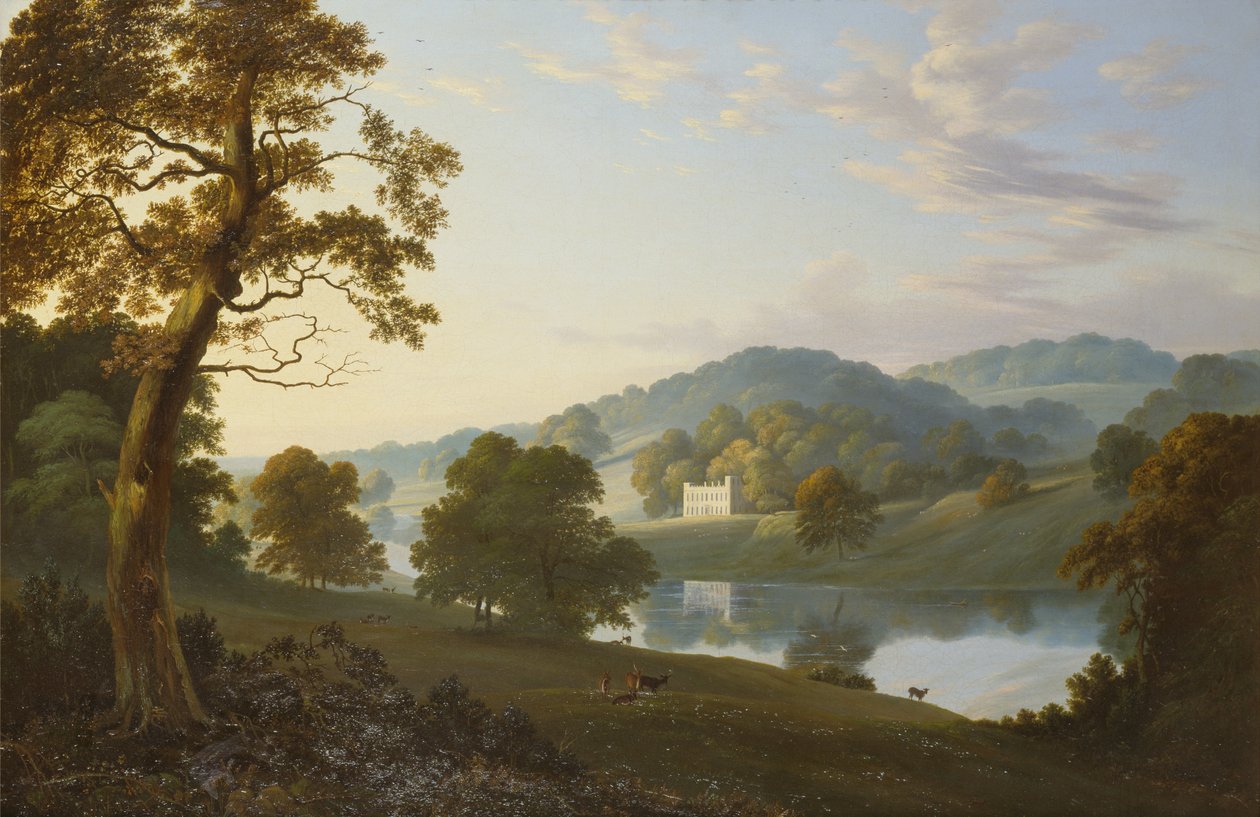 Great Barr Hall, Staffordshire (olaj, vászon) alkotó: Henry Curzon Allport