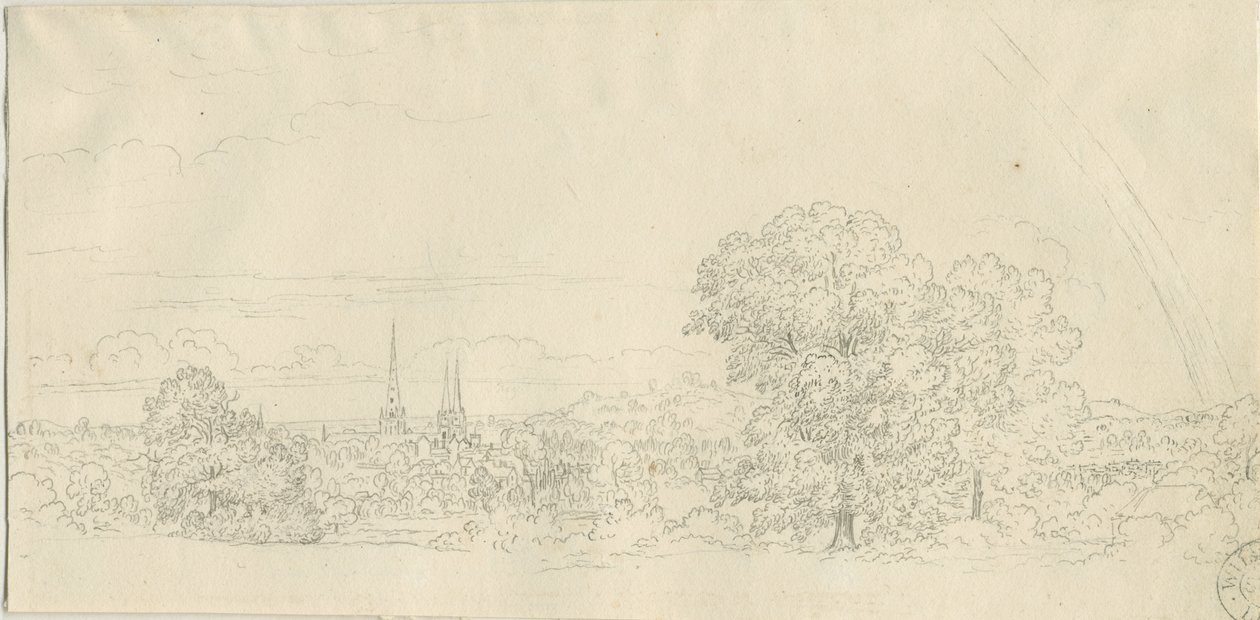 Lichfield – Távoli nézet: tollrajz, nd [1788-1855] (rajz) alkotó: Henry Curzon Allport