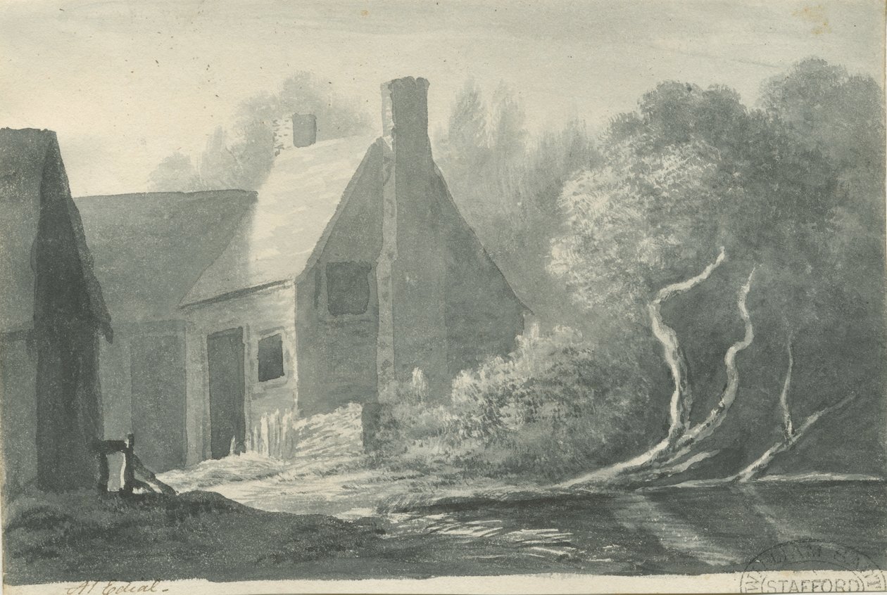 Lichfield - Editial: szépia mosás rajz, nd [1788-1855] (rajz) alkotó: Henry Curzon Allport