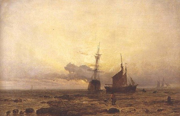 Tengerparti jelenet, este alkotó: Henry Dawson