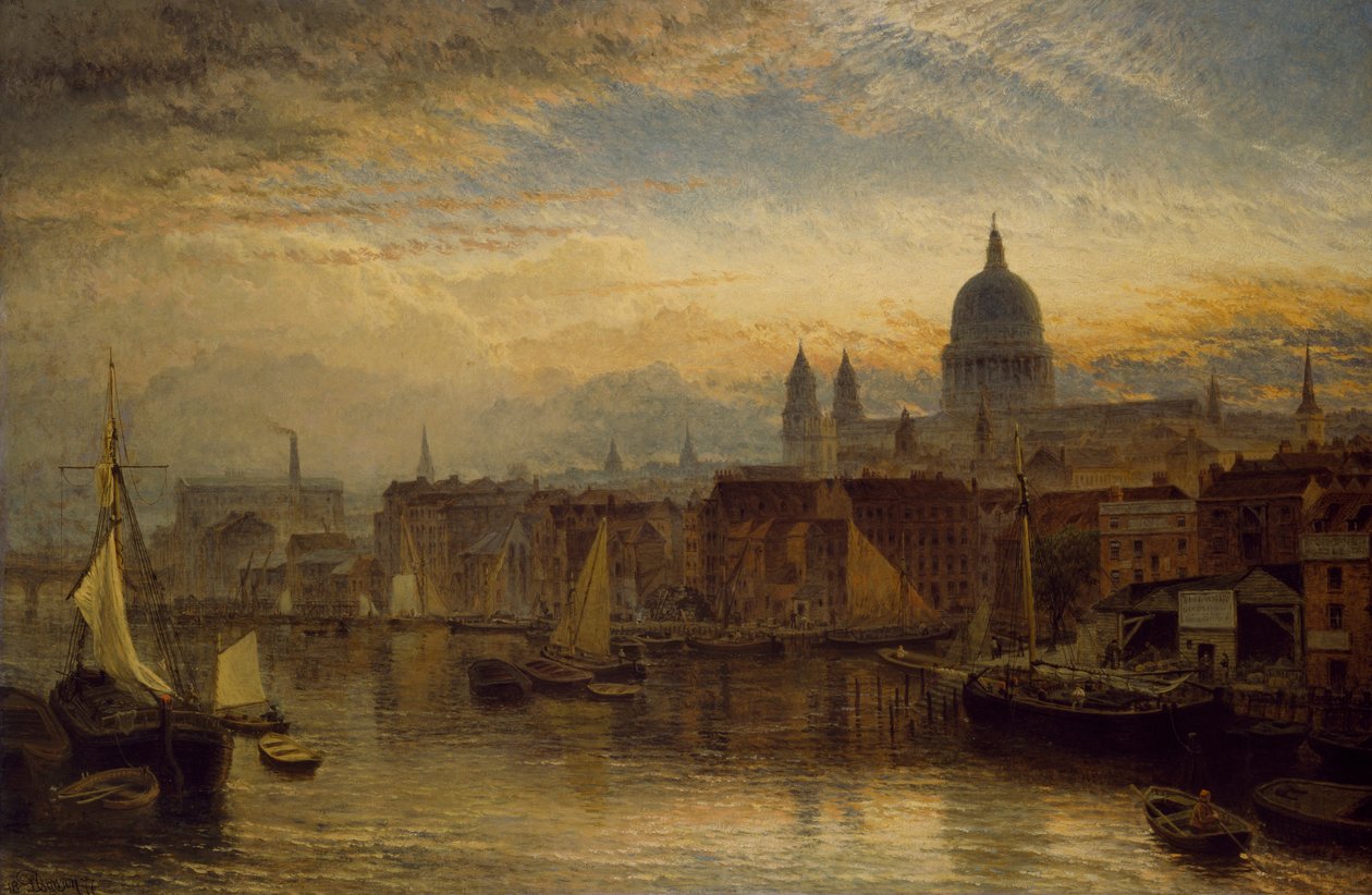 Szent Pál a Temzéből, 1877 alkotó: Henry Dawson