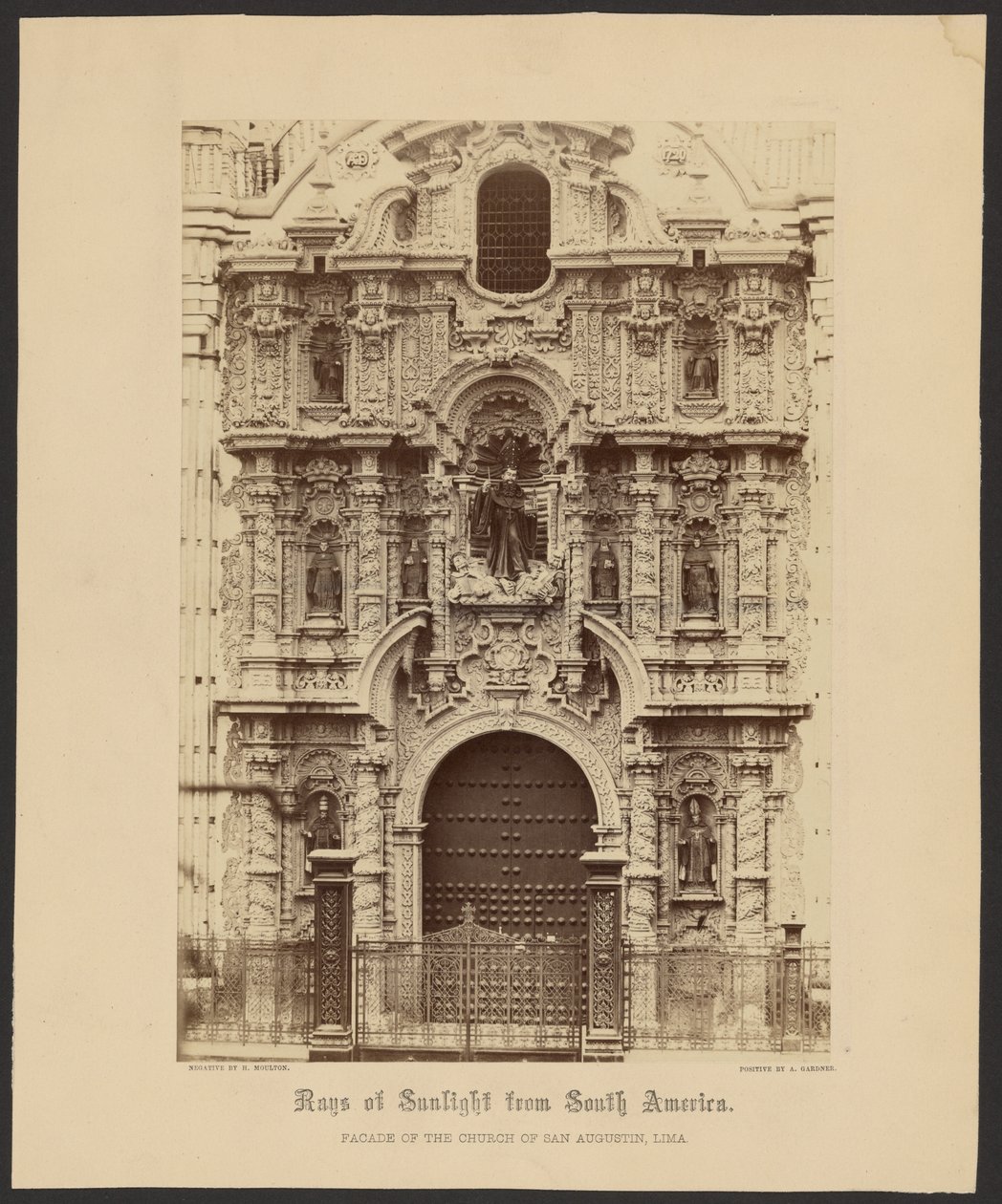 A San Augustin templom homlokzata, Lima alkotó: Henry DeWitt Moulton