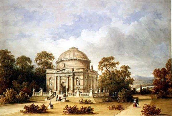 A Hamilton-mauzóleum terve (akvarell) alkotó: Henry Edmund Goodridge