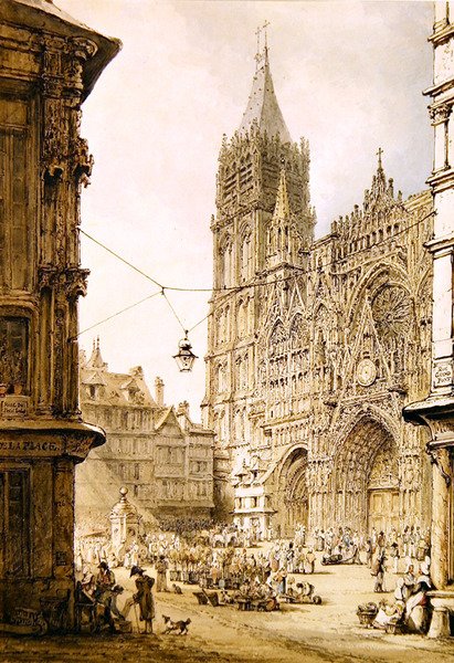 Rouen-i katedrális, nyugati front alkotó: Henry Edridge