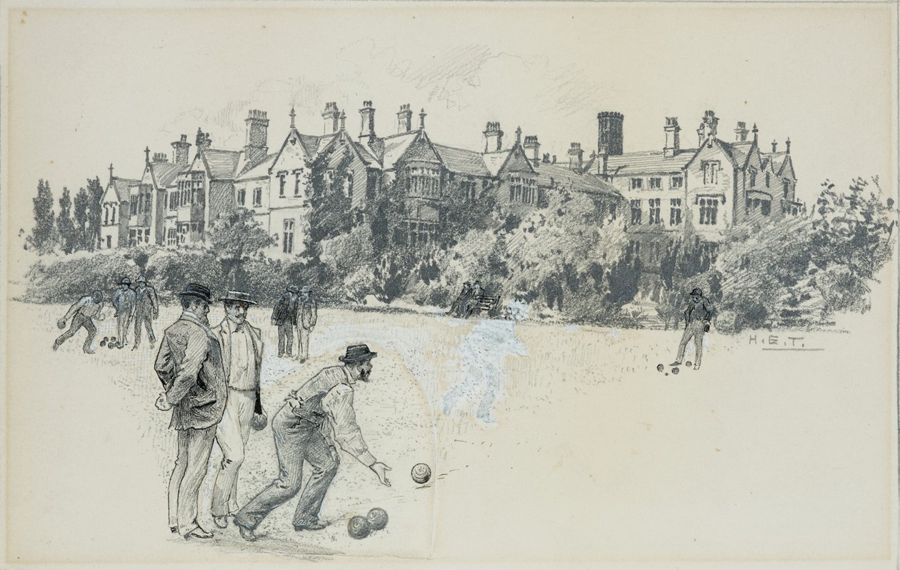 Cheadle Asylum from the Bowling Green alkotó: Henry Edward Tidmarsh