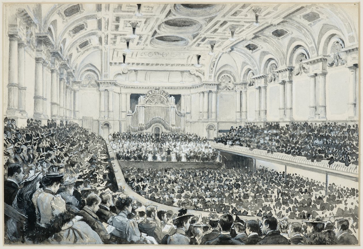 Free Trade Hall, Interior, Oratorio Night alkotó: Henry Edward Tidmarsh