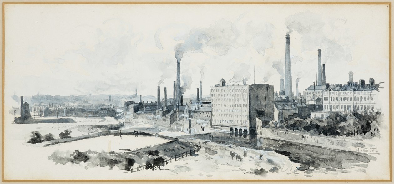 Lower Broughton a Crescentből, Salfordból alkotó: Henry Edward Tidmarsh