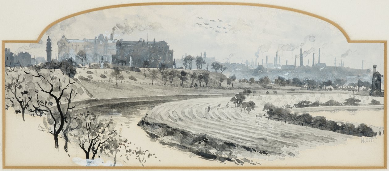 Peel Park és Pendleton a Crescentről alkotó: Henry Edward Tidmarsh