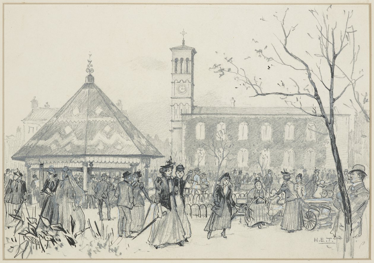 Szombat délután Ardwick Greenben alkotó: Henry Edward Tidmarsh