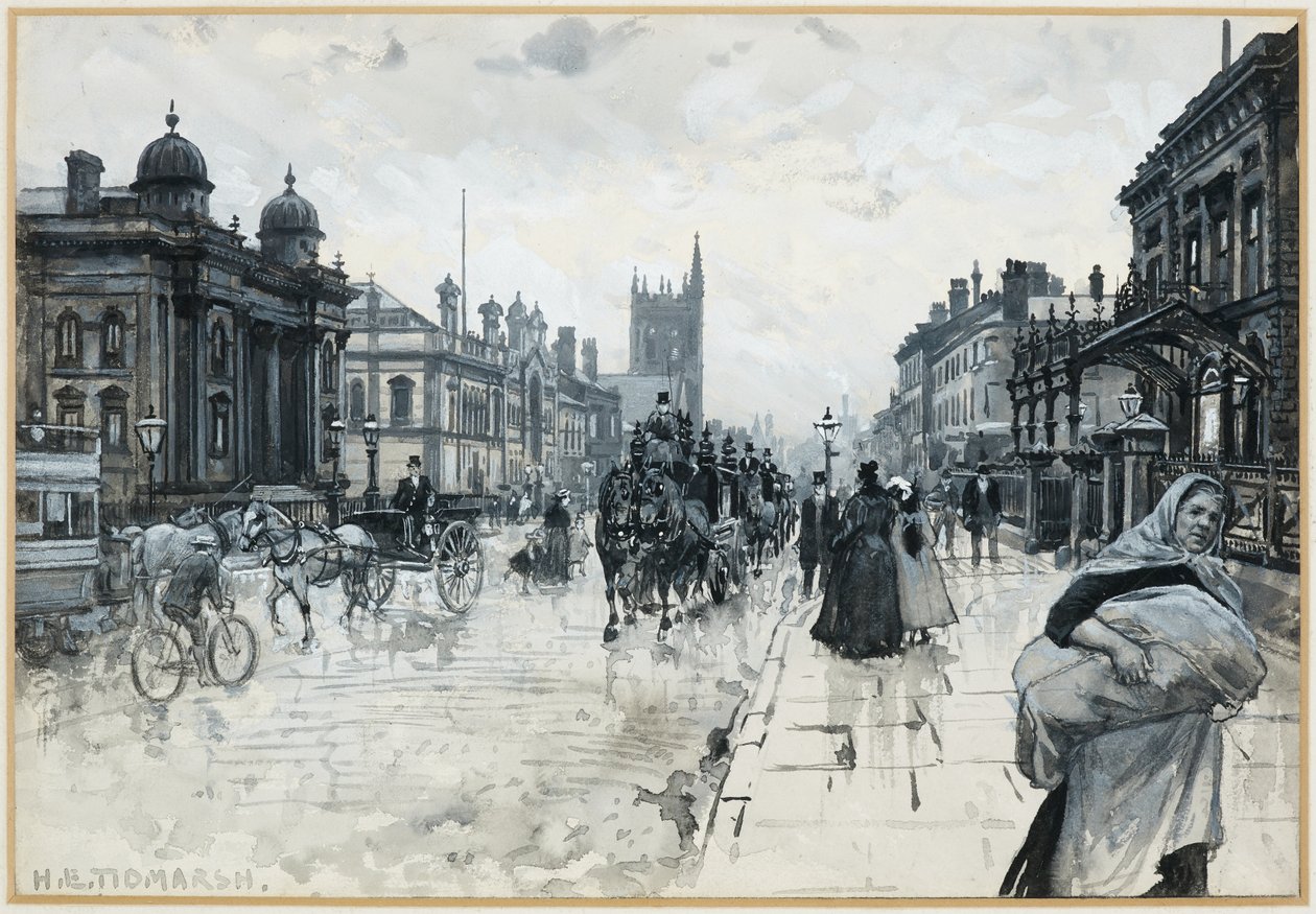 A zsidó zsinagóga és a Cheetham városháza alkotó: Henry Edward Tidmarsh