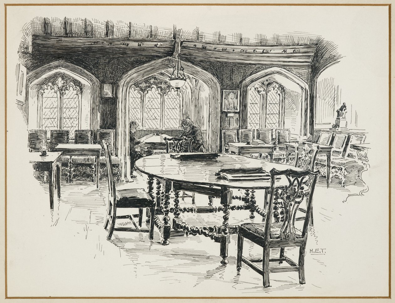 Az olvasóterem, Chetham College alkotó: Henry Edward Tidmarsh