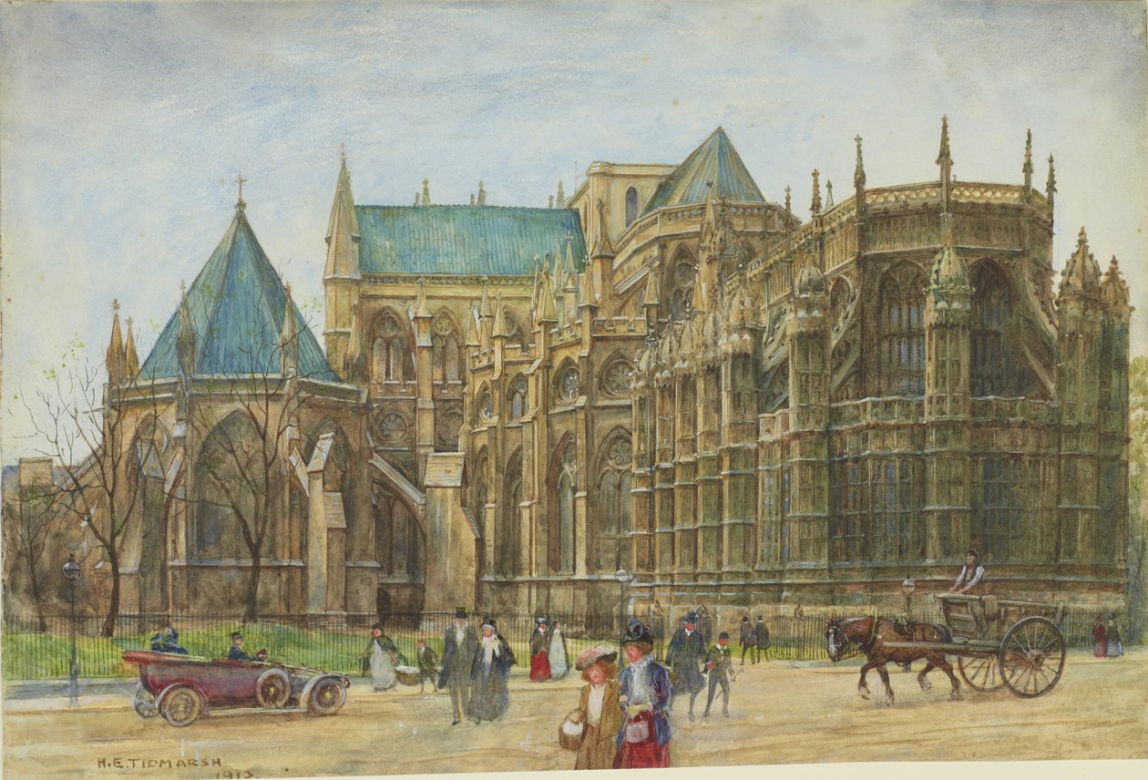 A Westminster apátság VII. Henrik kápolnájának látképe, 1913 (wc, papír) alkotó: Henry Edward Tidmarsh